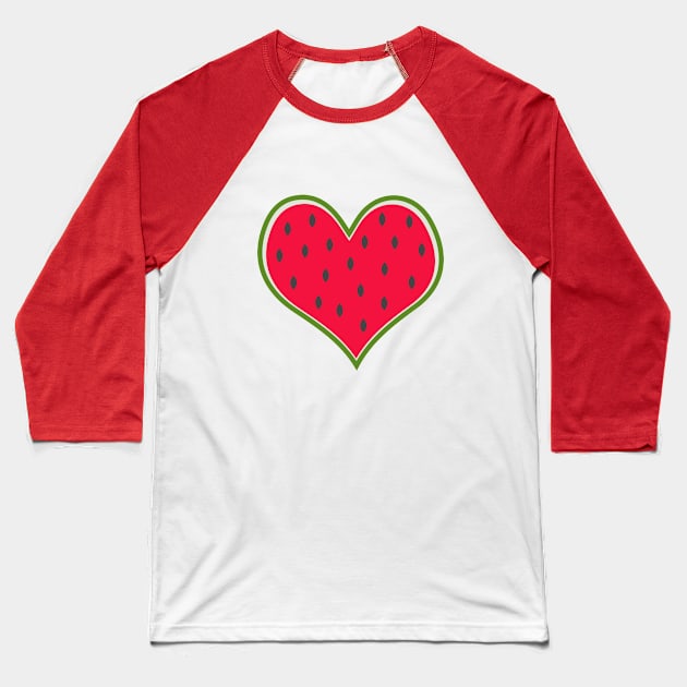 Heart shaped watermelon Baseball T-Shirt by Design images